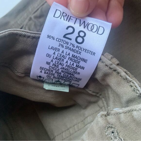 Driftwood Norah Jogger Pants Women 28x26 Green Flower Embroidered Military - Picture 10 of 13